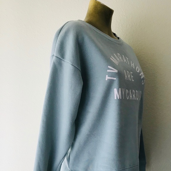 TV MARATHONS ARE MY CARDIO 5th Sun NWT SWEATSHIRT XS - Picture 8 of 8